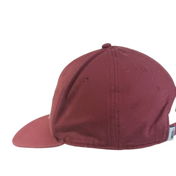 Vans Trucker Hat Since 1966 Logo Maroon Snapback Cap Logo Patch Black and White - Picture 4 of 13
